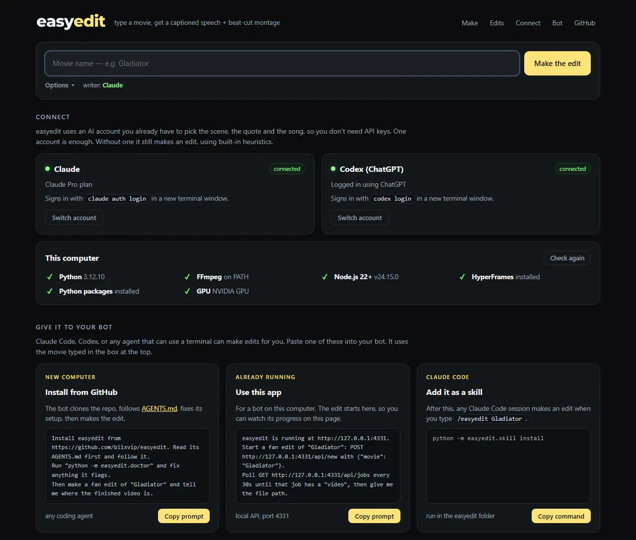 easyedit screenshot